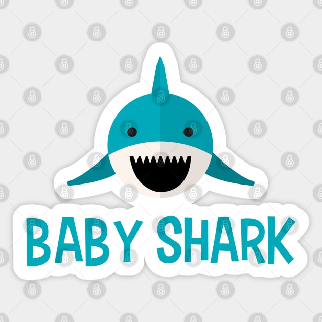 Baby Shark (Blue) Sticker by fashionsforfans